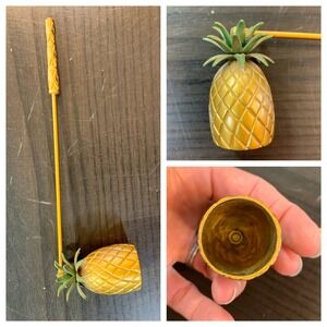 Vintage Pineapple Candle‎ Snuffer Gold Tone Vintage Decor Dinnerware Retro